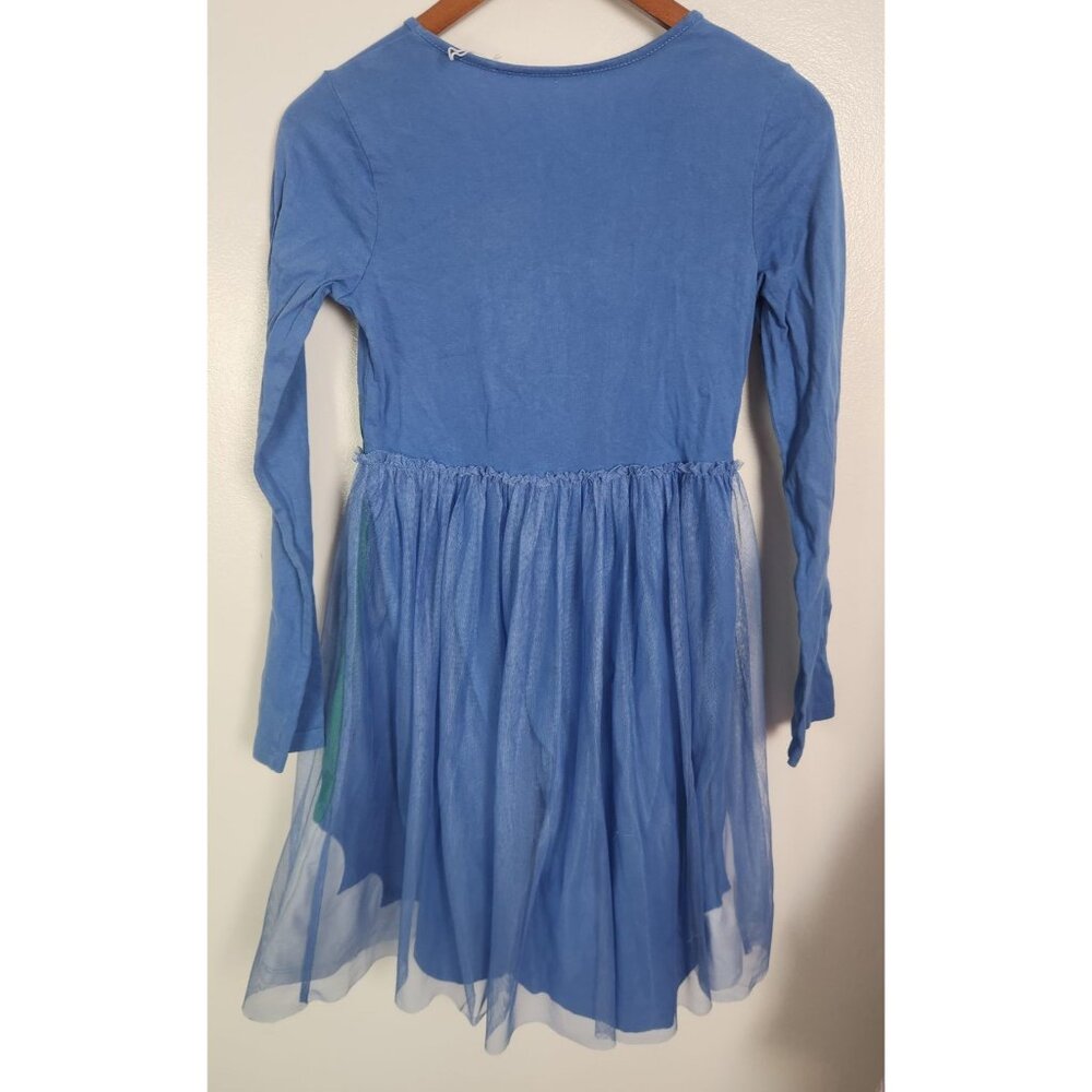Mini Boden Girls Sz. 11/12 Eliabethan Tulle Applique Rainbow Blue Dress - Picture 4 of 4